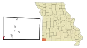 Localisation de Southwest City