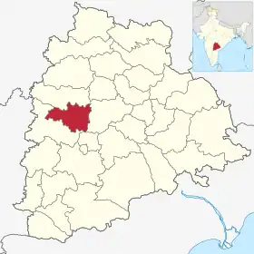 Localisation de District de Medakమెదక్ జిల్లా