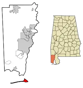 Localisation de Dauphin Island