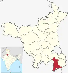 Localisation de District de Mewat सिरसा ज़िला