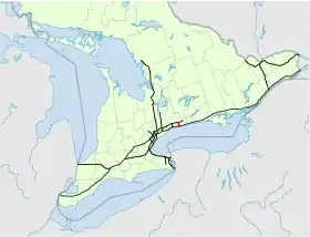 Carte de l'autoroute 418.