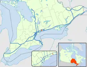 Carte de l'autoroute 412.