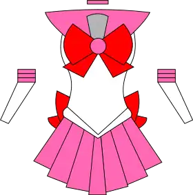 Dessin simplifié du costume de Sailor Chibi Moon