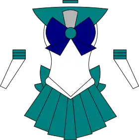 Dessin simplifié du costume de Sailor Neptune