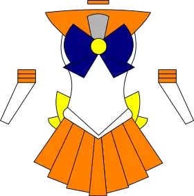 Dessin simplifié du costume de Sailor Venus