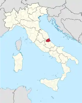 Localisation de Province de Teramo