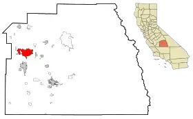 Localisation de Visalia