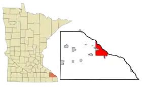 Localisation de Winona