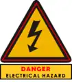 Danger d'électrocution.