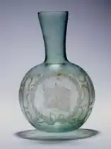 Flacon en verre, époque romaine, IIIe – IVe siècle