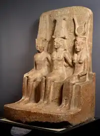Triade de Ramsès II, Amon et Hathor