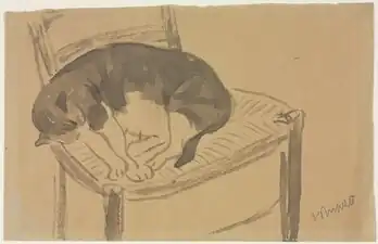 Chat dormant, entre 1900 et 1932, Cleveland Museum of Art.
