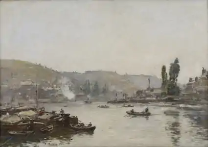 La Seine à Rouen.Buffalo, galerie d'art Albright-Knox.