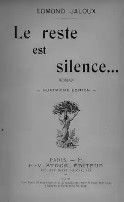 Image illustrative de l’article Le reste est silence