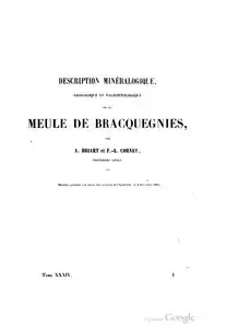 Description minéralogique, géologique et paléontologique de la Meule de Bracquegnies, 1870 (avec Alphonse Briart)