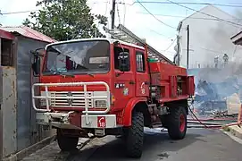 Véhicule du SDIS de Guadeloupe au Moule.