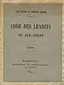 Ligue gironde de l'Education physique, Code des lendits du sud-ouest, Bordeaux, 1899.