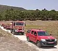 Colonne feux de forêt de la protection civile algérienne.