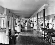 Salle commune, Hôtel-Dieu, Montréal, 1911