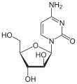 Structure chimique de la cytarabine