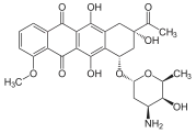 Structure chimique de la daunorubicine