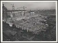 Destruction de l'Hôpital de la Charité et construction des ailes Poncet et Charité (5 février 1936)