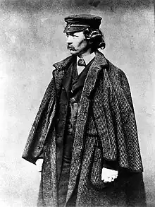 Frederick Law Olmstead photographié en 1857. Cheville ouvrière de l'organisation, il assura le secrétariat exécutif de la Commission, de sa création jusqu'en septembre 1863.