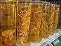 Ginseng dans un marché en Corée