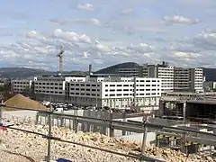 Chantier de construction des bâtiments des années 2010.