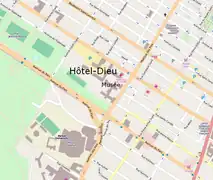 Emplacement actuel de l'Hôtel-Dieu