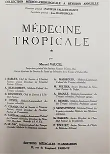  photo de la première page du traité donnant la liste des co-auteurs avec leurs titres et grades