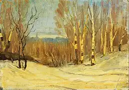 Winter near Montreal (Maurice Cullen, 1891-1901). Musée des beaux-arts de l'Ontario, Toronto (Canada).