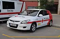 Véhicule de la Croix-Rouge espagnole à Mollet del Vallès