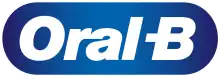 La marque Oral-B se détachant sur un cartouche bleu