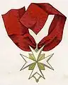 Cravate de commandeur de l'ordre de Saint-Sylvestre.