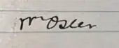 signature de Sir William Osler