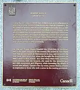 Plaque à l'ancien emplacement, rue Le Royer