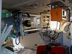 Intérieur d'hélicoptère typique.