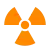 Symbole pour une zone radioactive contrôlée et spécialement réglementée.