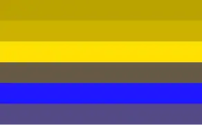 Encore le même drapeau  vu par une personne souffrant de deutéranopie.