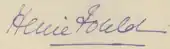 signature de Marie-Louise Heine-Fould