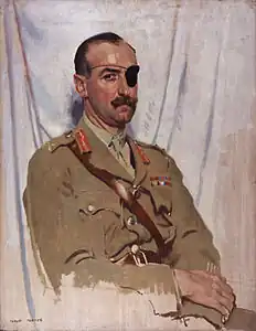Adrian Carton de Wiart peint par William Orpen, National Portrait Gallery.