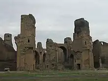 Photos des vestiges des thermes de Caracalla à Rome.