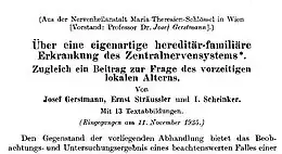 Description de l'image Title page of Gerstmann, Straussler and Scheinker article.jpg.