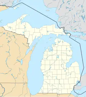 voir sur la carte du Michigan