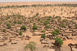 Photographie du village de Telly, au Mali.