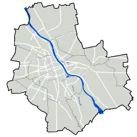 voir sur la carte de Varsovie