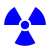 Symbole pour une zone radioactive surveillée.